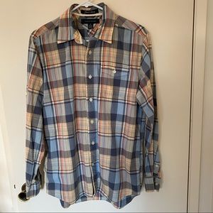 🎉HP🎉Tommy Hilfiger Island Madras button down plaid long sleeve shirt for men.